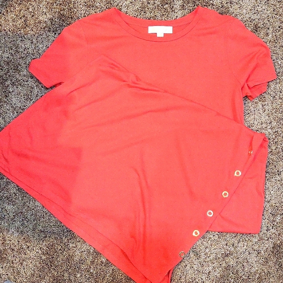 Michael Kors Dresses & Skirts - Michael Kors coral maxi dress with rivet detail at slit Size L